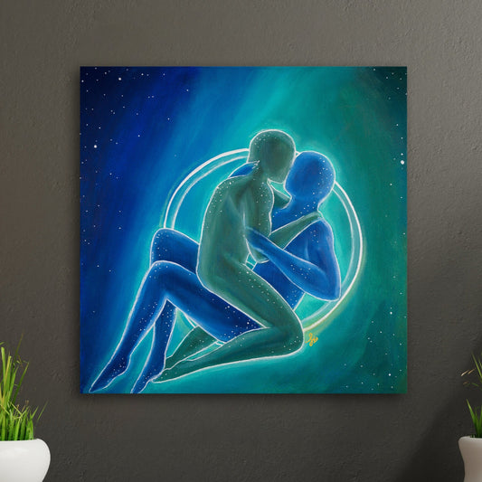 Amoureux enchantés - Peinture spirituelle de couple