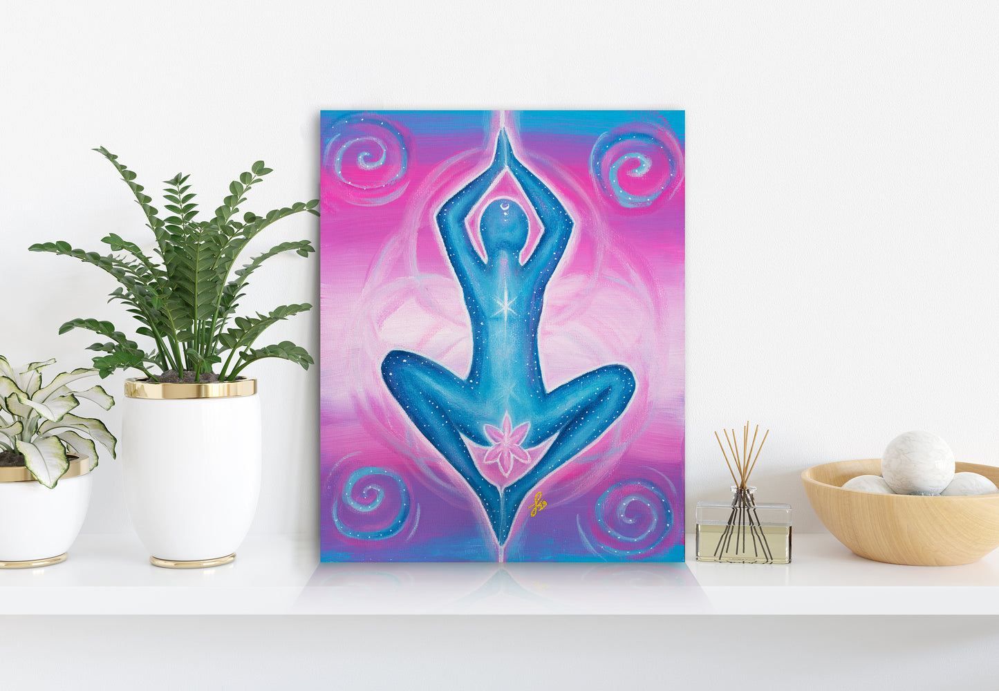 chakra balancing, higher self, divinity, simple spiritual art.  Spiritual Transgender Painting • Acrylic Genderless Art • Transvestite • Transsexual • Androgynous • Ambisexual   This symbolic spiritual painting represents the inner strength of divine energy. It shows the power within the person's soul, and learning to master it.
